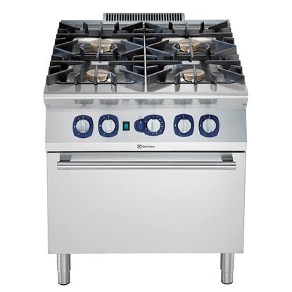 Modüler Pişirme Ekipmanları 900XP Gazlı 4-Açık Ateşli-10kW Kuzine