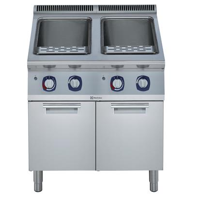 Modüler Pişirme Ekipmanları 900XP Gazlı 2 Hazneli-2x40Lt Makarna Pişirici-800mm