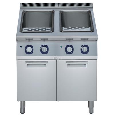 Modüler Pişirme Ekipmanları 900XP Elektrikli 2 Hazneli-2x40Lt Makarna Pişirici-800mm